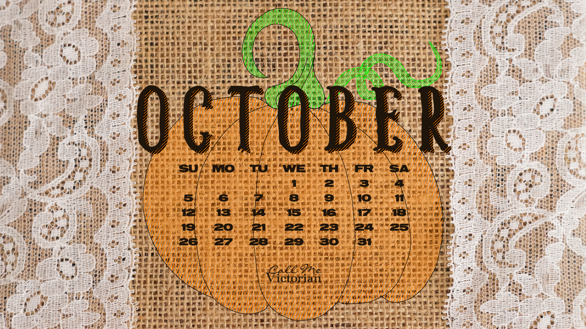October 2014 Desktop Calendar Wallpaper Call Me Victorian